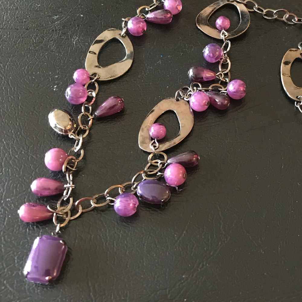 3 for $20 Avenue Purple Dangle Necklace - Picture 3 of 7